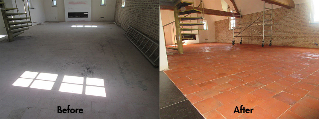 Red Terracotta Before and After
